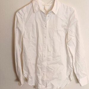H&M White Cotton Casual Button Down Shirt